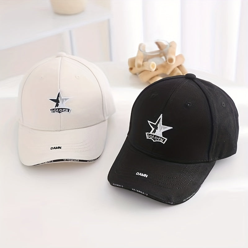 Kids Star Embroidered Baseball Cap Sun Screen Sport Hat