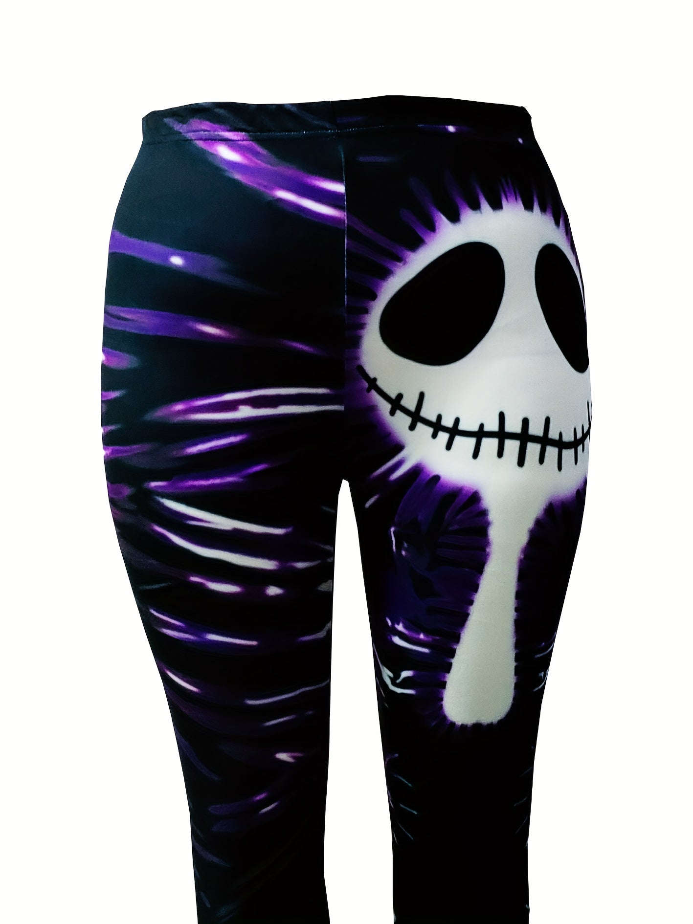 Ghost Print High Rise Goth Leggings
