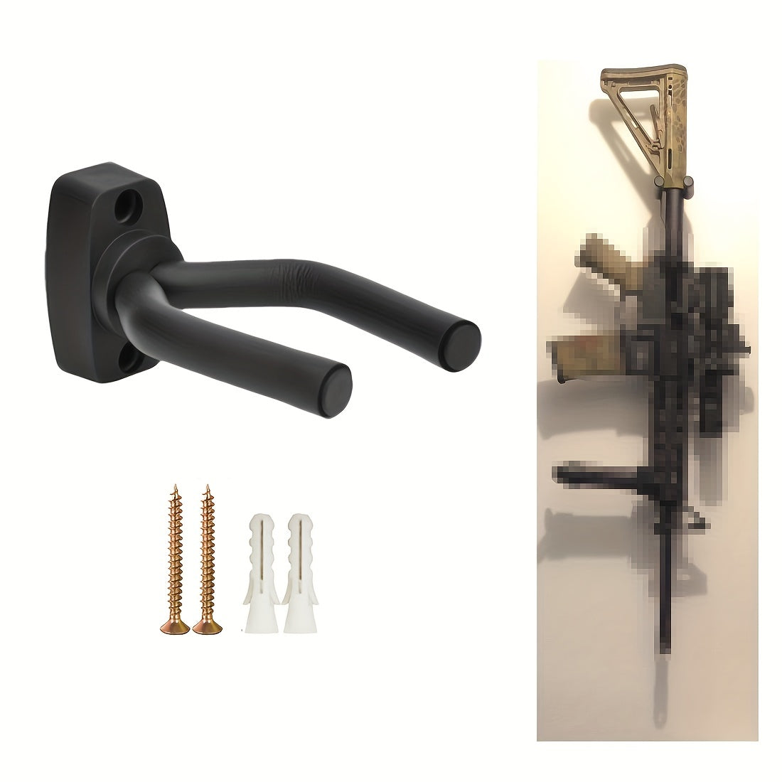 Tactical Vertical Rack Wall Mount Storage for Guitar Compound Bow Baseball Bat