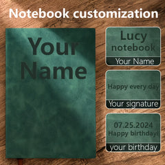 Personalized A5 Diaries & Notebooks - Soft PU Leather Cover