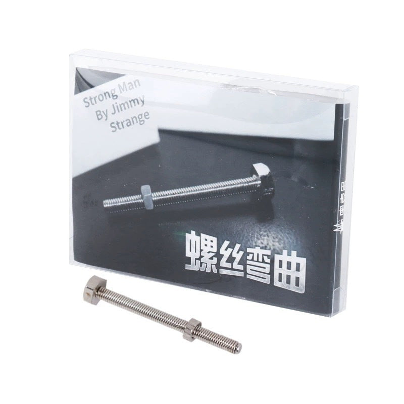 Strong Man Bending Screw Magic Trick Iron Metal Professional Stage Magic Toy