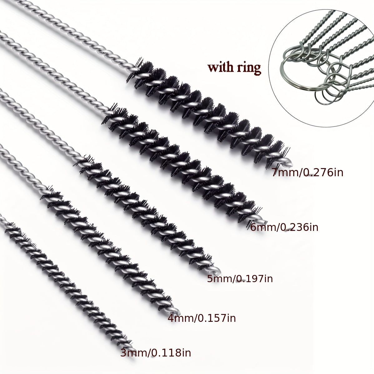 Motorcycle Carburetor Cleaning Needle Set Stainless Steel Tool Brushes