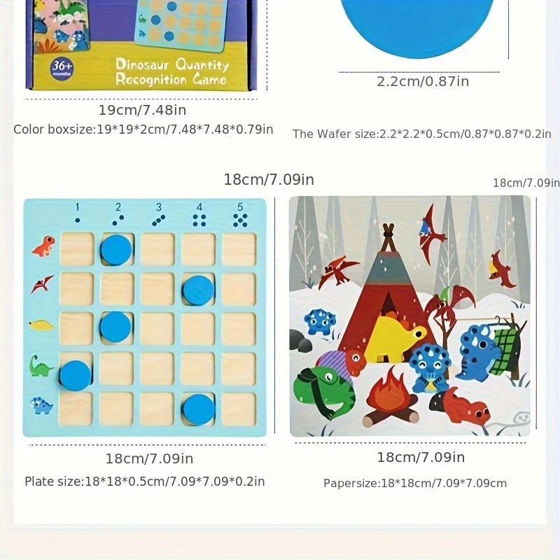 Wooden Dinosaur Arithmetic Puzzle Game