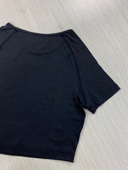 Quick Drying Short Sleeve T shirt Running Sports Yoga Crop Top