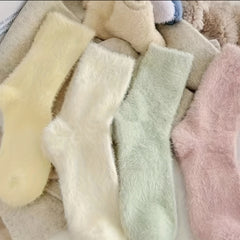 4 Pairs Thickened Warm Mid calf Socks For Men And Women