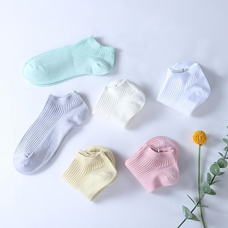 6 Pairs No Show Socks Breathable Low Cut Ankle Sock for Women