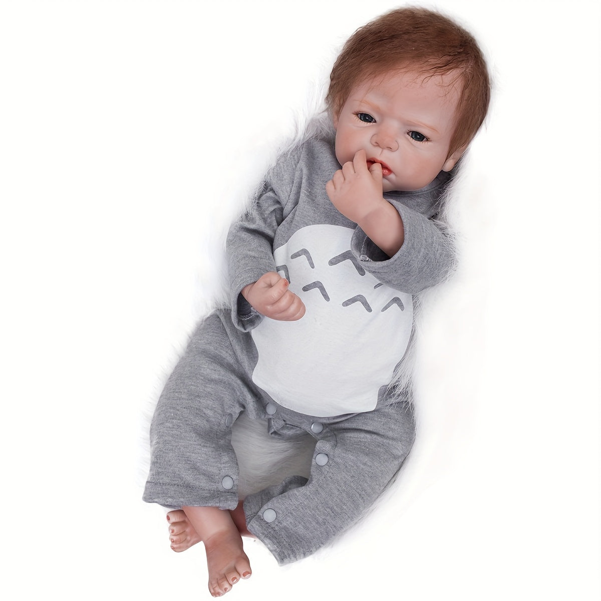 20" Realistic Newborn Baby Doll with Rooted Hair - Doll Toys for Kids