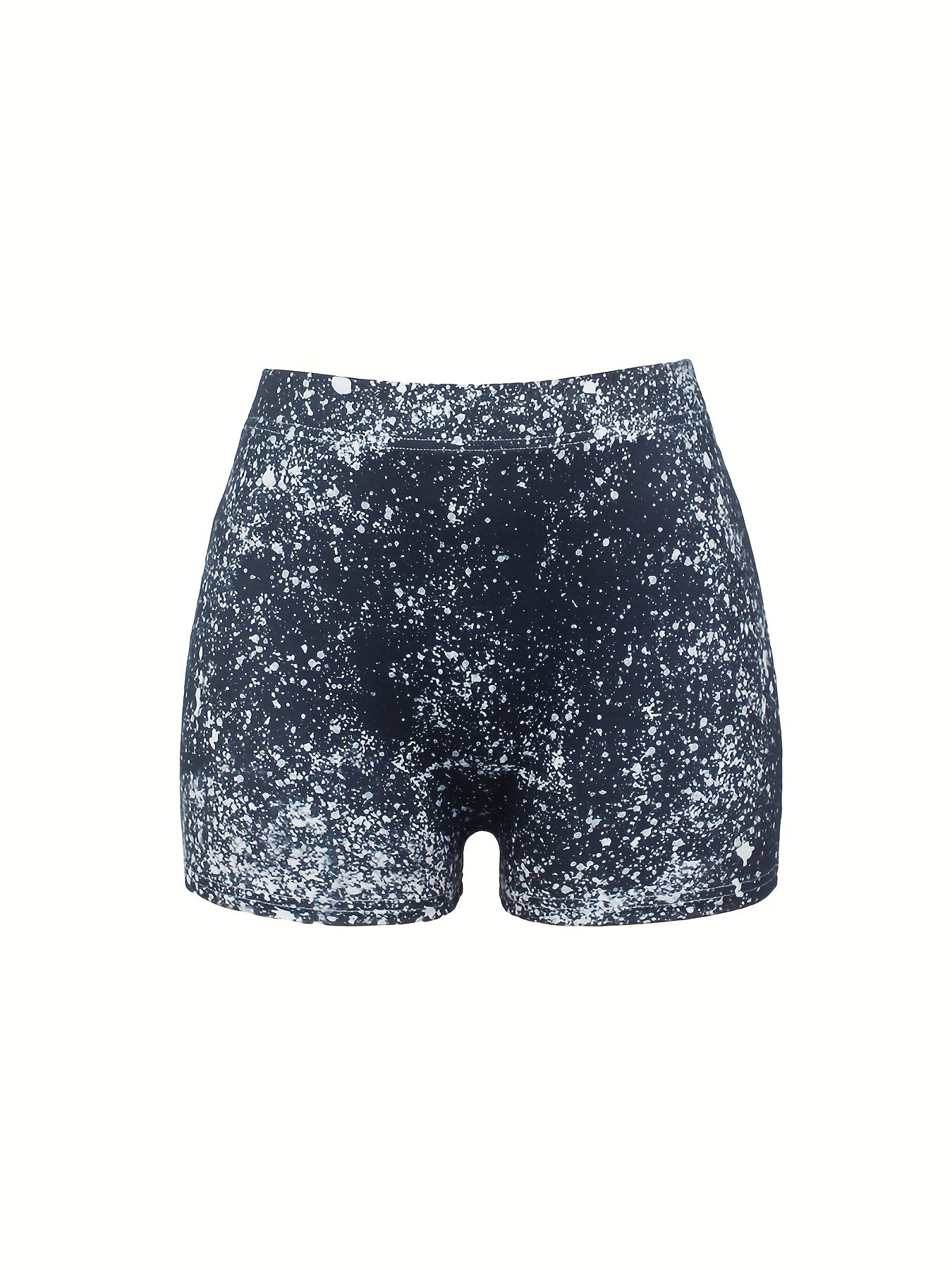 Letter Print Skinny Shorts for Women