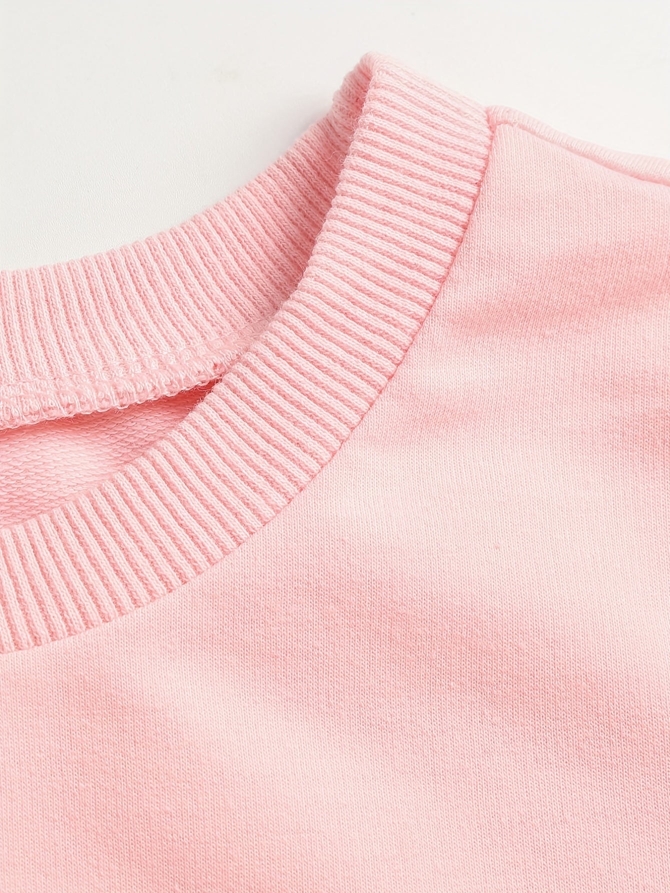 4pcs Girls' Basic Crew Neck Sweatshirt Tops