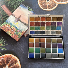 Watercolor Paints Portable Art Kit For Students - 24 Professional Artist Art Set