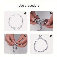 Adjustable Anti Bite Dog Chain Necklace for Control