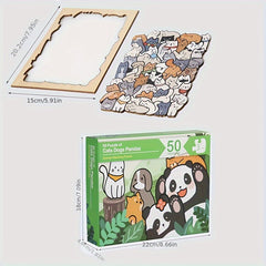 Animal Puzzle Toy Cat Dog Panda Game Cartoon Painting Decoration