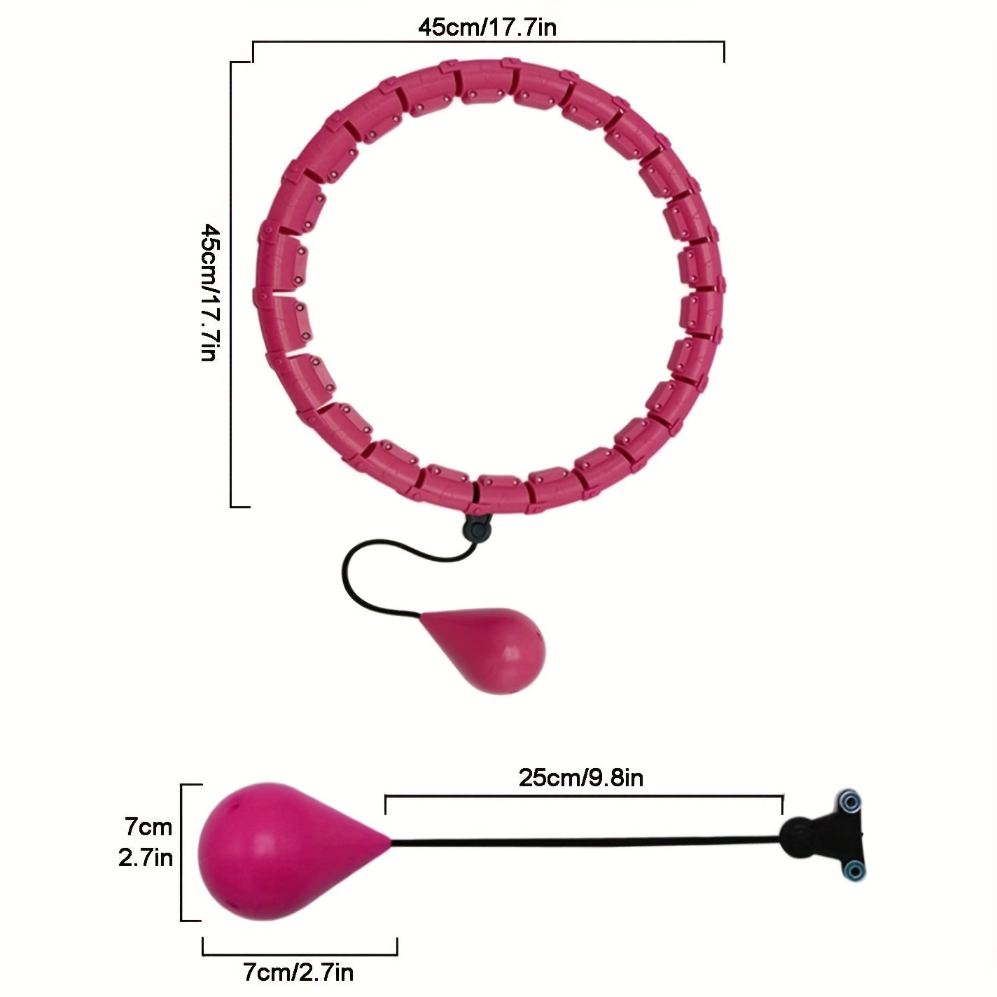 Adjustable Smart Weighted Hoola Exercise Hoop for Adults & Kids