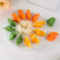 4pcs Simulated PVC Dumplings Variety Pack for Event Decor and Photography