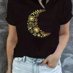 Ramadan Moon Workout T Shirt Short Sleeve Crew Neck Sports Tee