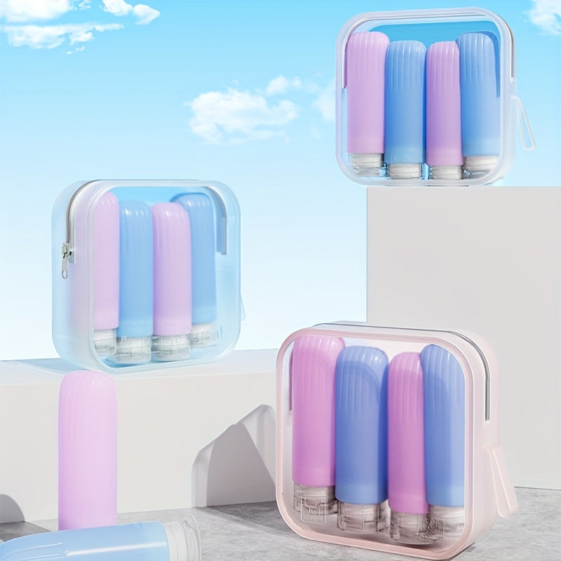 Silicone Toiletry Bag Travel Portable Clear Storage Bag