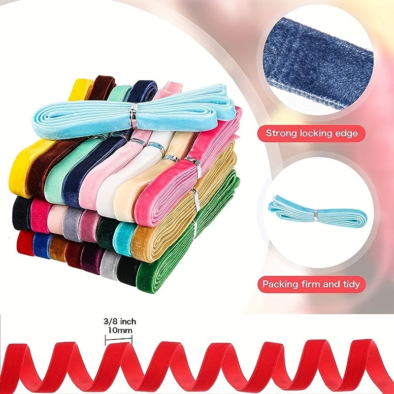 10 Yards Velvet Ribbon Lace Craft Ribbon For Christmas Decoration