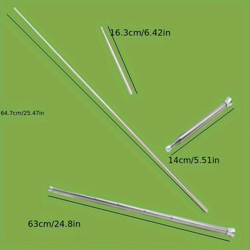 2pcs Stainless Steel Telescopic Fire Blow Pipes Camping Barbecue Stick