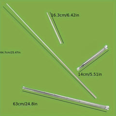 2pcs Stainless Steel Telescopic Fire Blow Pipes Camping Barbecue Stick