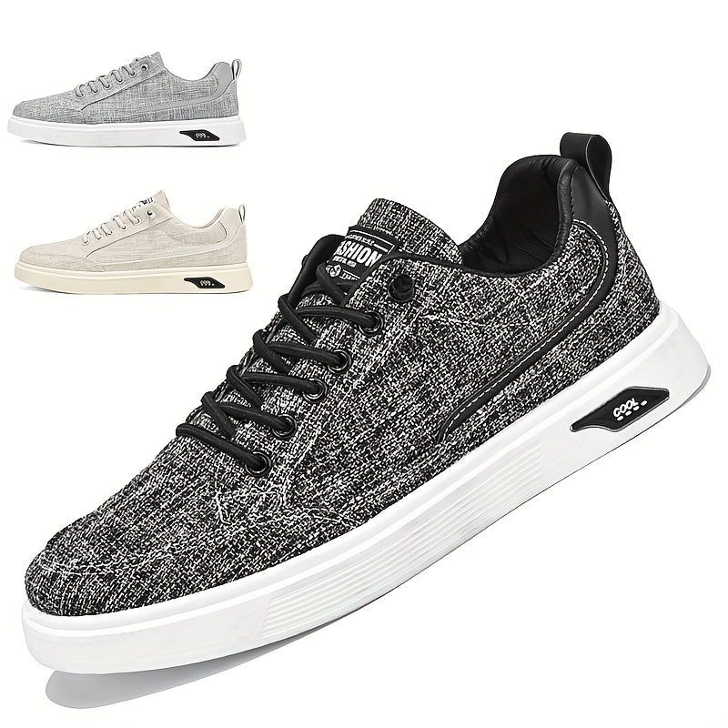 Men's Non Slip Canvas Skate Shoes Low Top Lace Up Sneakers