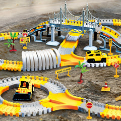 346pcs City Rail Engineering Vehicles DIY Construction Vehicle Set Toys