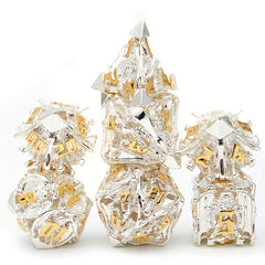 7pcs Hollow Metal Dice Set Board Game Gift