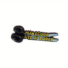 Sewing Machine Scissors Paintbrush Brooch Creative Pin Gift for Girls
