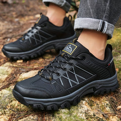 Men's Low Top Hiking Boots Comfortable Non Slip Lace Up Shoes