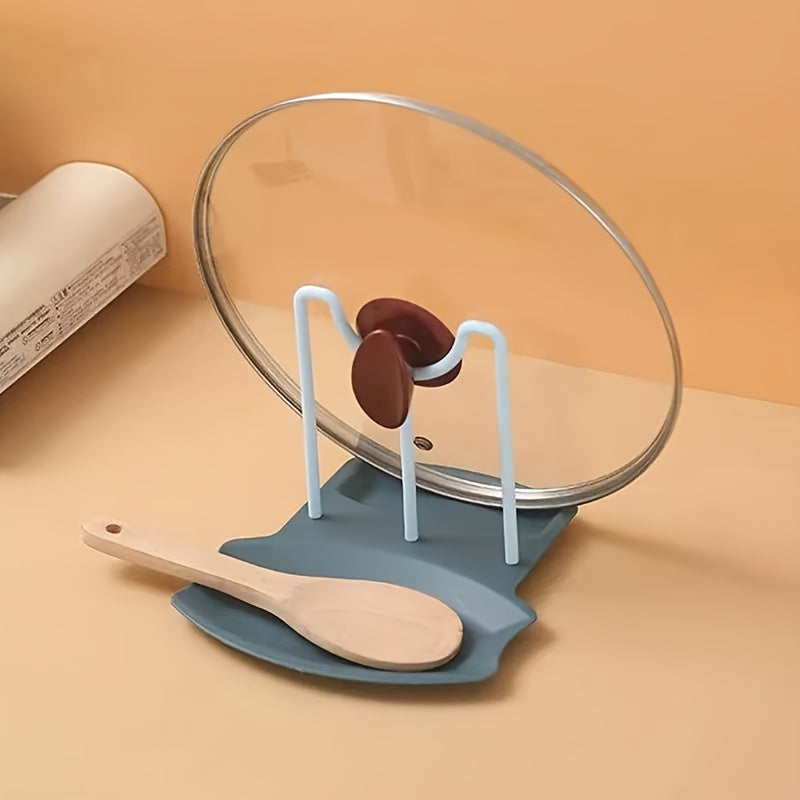 Pot Lid Organizer Rack with Spoon Rest Pots & Pans Storage Holder