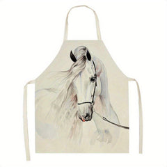 Cute Animals Pattern Apron Sleeveless Kitchen Apron for Women