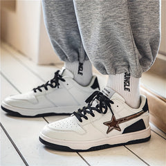 Men's Block Star Low Top Lace up Skate Shoes