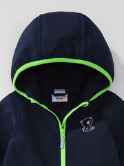 Boys Warm Softshell Outdoor Jumpsuit with Hooded Ski Suit