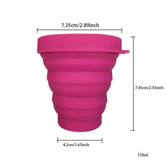 5 Pack Portable Silicone Folding Cups for Outdoor Travel
