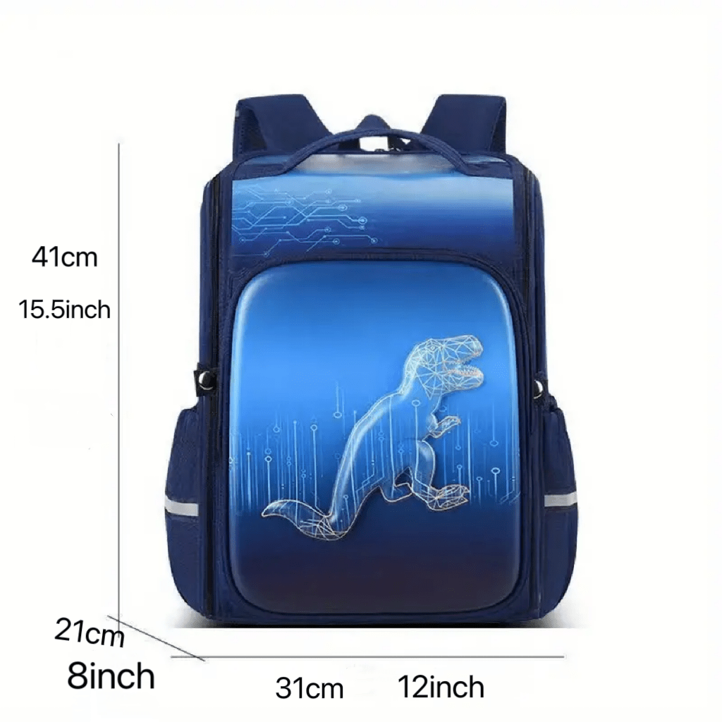 Kids Cartoon Waterproof Backpack, Spine Protection Schoolbag