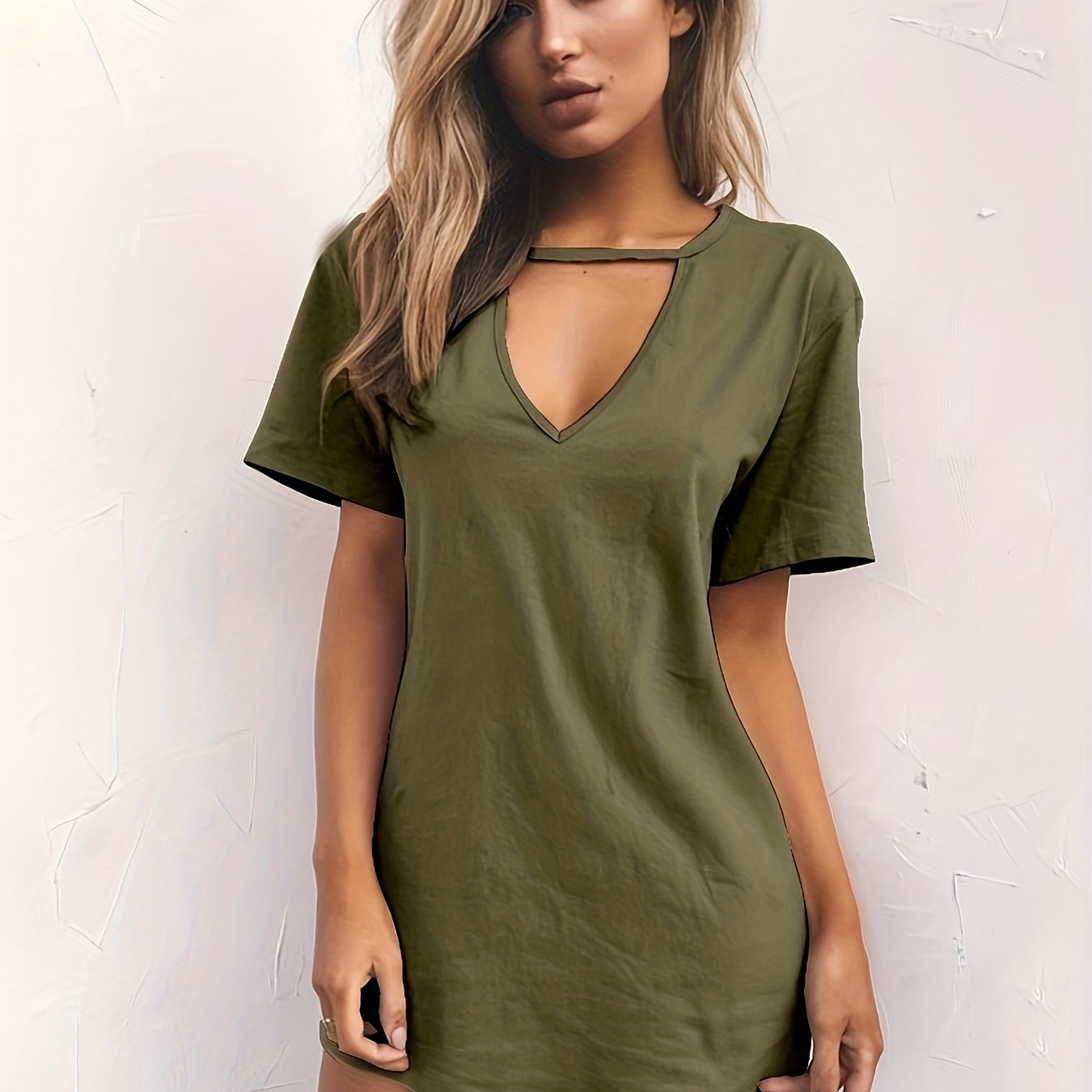 Sexy Short Sleeve Mini Summer Dress Women's Clothing
