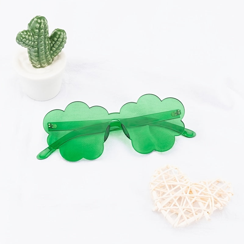 Thick Sliced Candy Love Sunglasses Flower Frameless