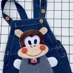 Cute Monkey Overalls for Kids - Summer Fun