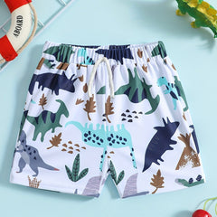 Dinosaur Print Swim Shorts for Boys - Summer Fun