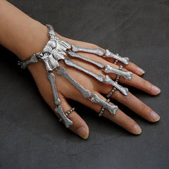 Punk Skull Hand Bone Bangle Bracelet