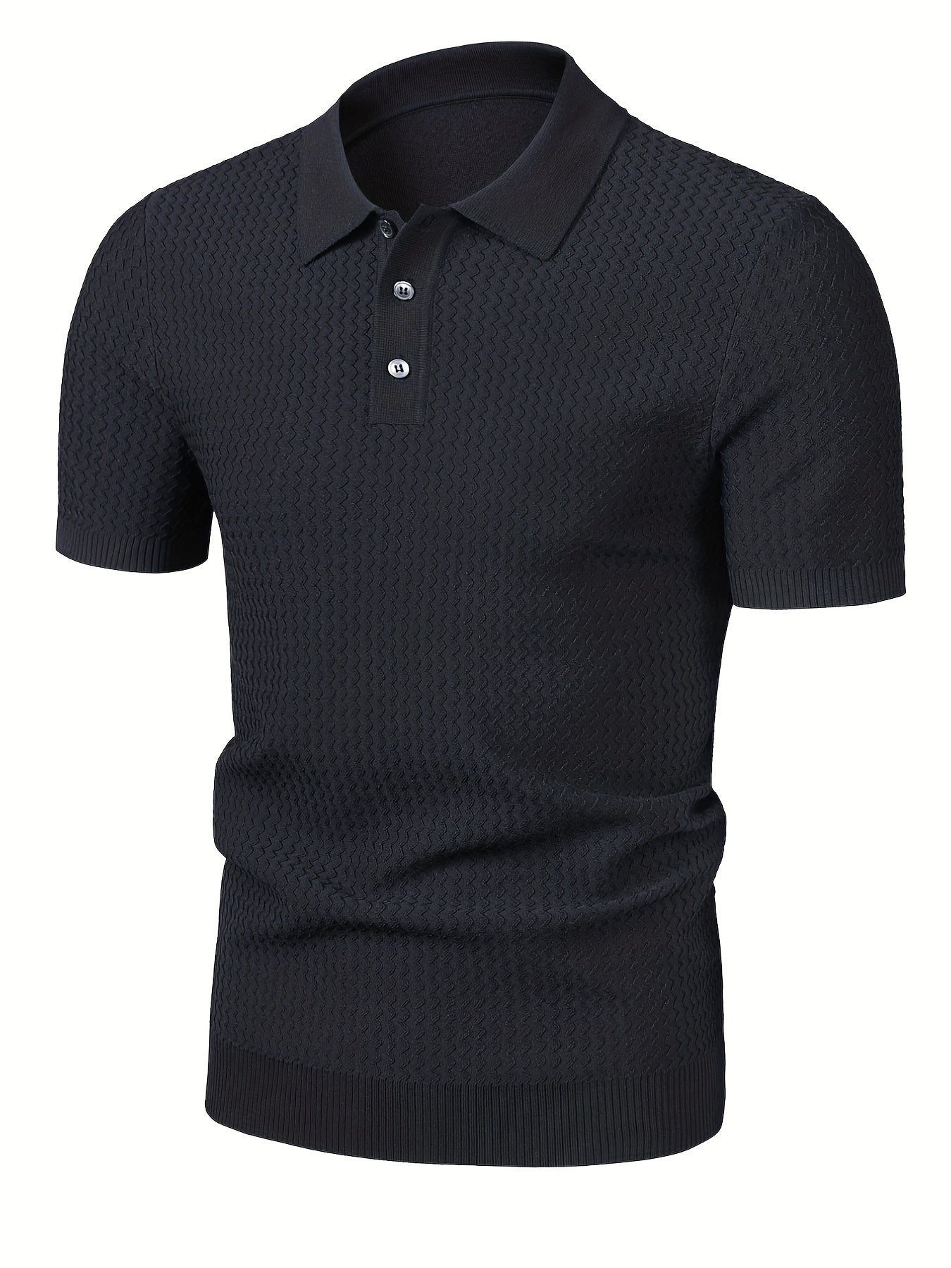 Classic Polo Shirt Men's Business Casual Lapel Button-Up Polo Shirt