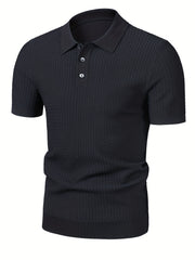 Classic Polo Shirt Men's Business Casual Lapel Button-Up Polo Shirt