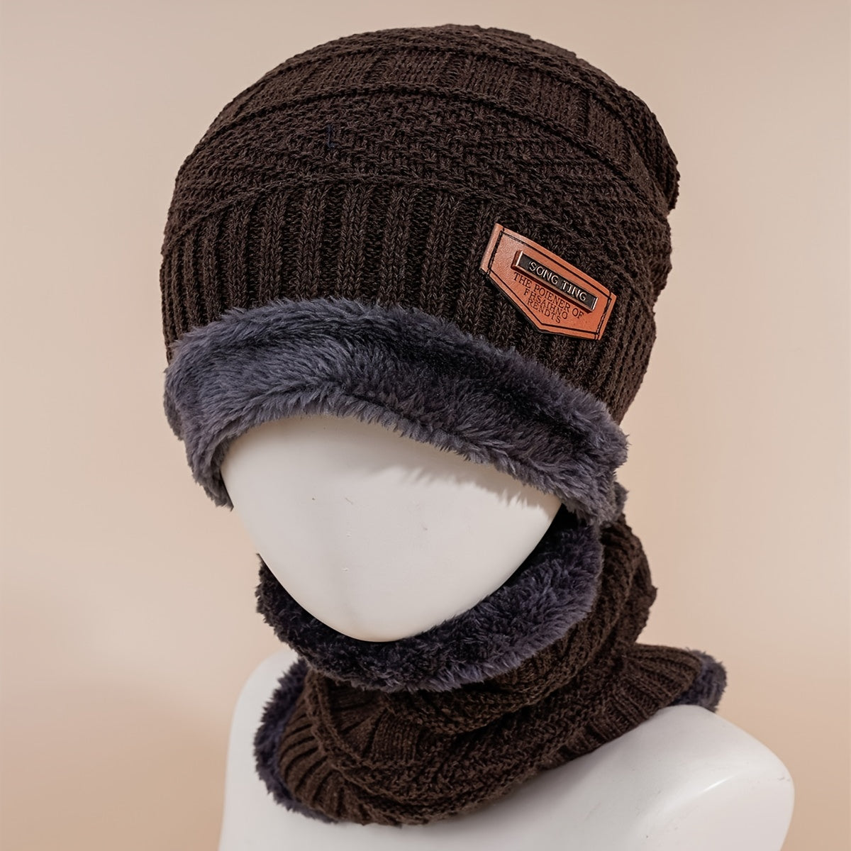 Men's Fleece Hat Scarf Set