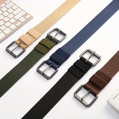 38mm Nylon Men's Belt Military Style Buckle Outdoor Sports Solid Color