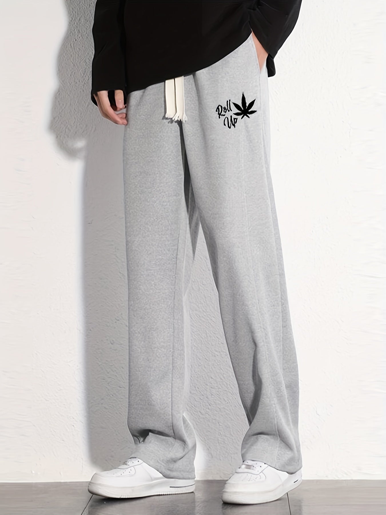 Graphic Print Men's Loose Sweatpants for Spring Fall