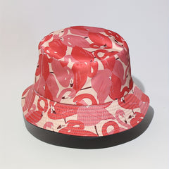 Flamingo Printed Bucket Hat Unisex Summer Fisherman Cap