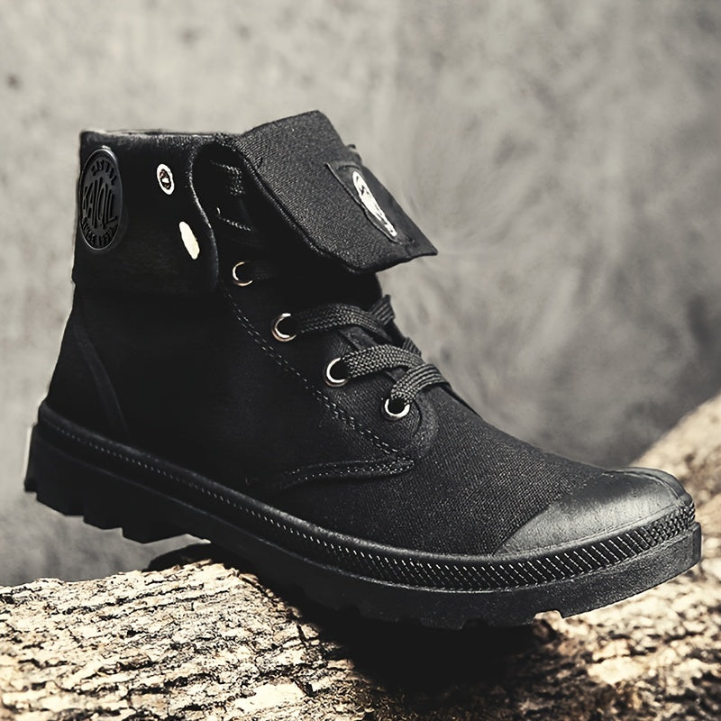 Men's Canvas Lightweight Solid Boots
