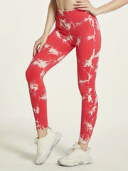 Tie Dye Yoga Workout Pants Stretch Sports Running Fitness Training Leggings