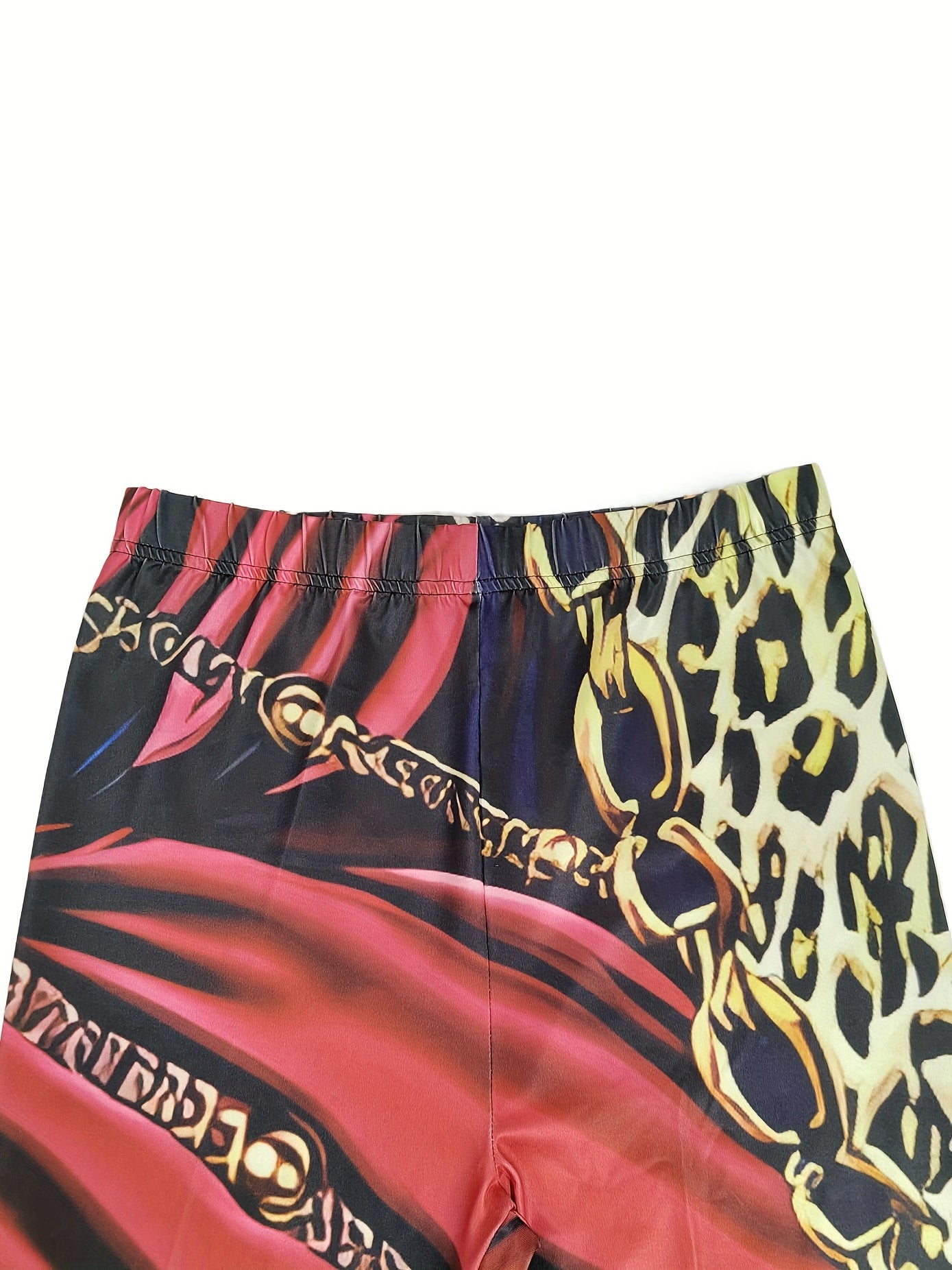 Stretchy Allover Print Skinny Leggings Women's Casual