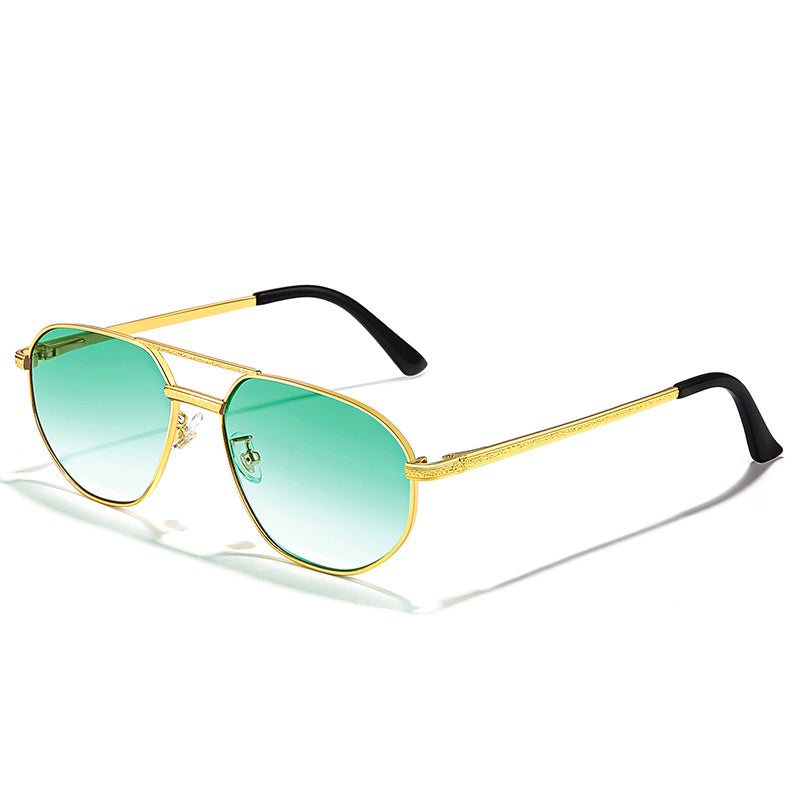 Retro Polygon Pilot Sunglasses UV400 Protection