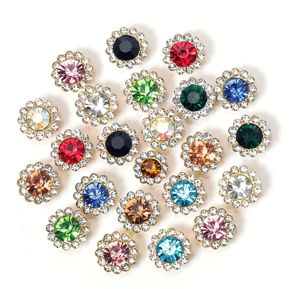 50pcs Rhinestone Bezel Sew On Beads for DIY Jew